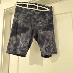 lululemon athletica Gray Tie-Dye Athletic Shorts